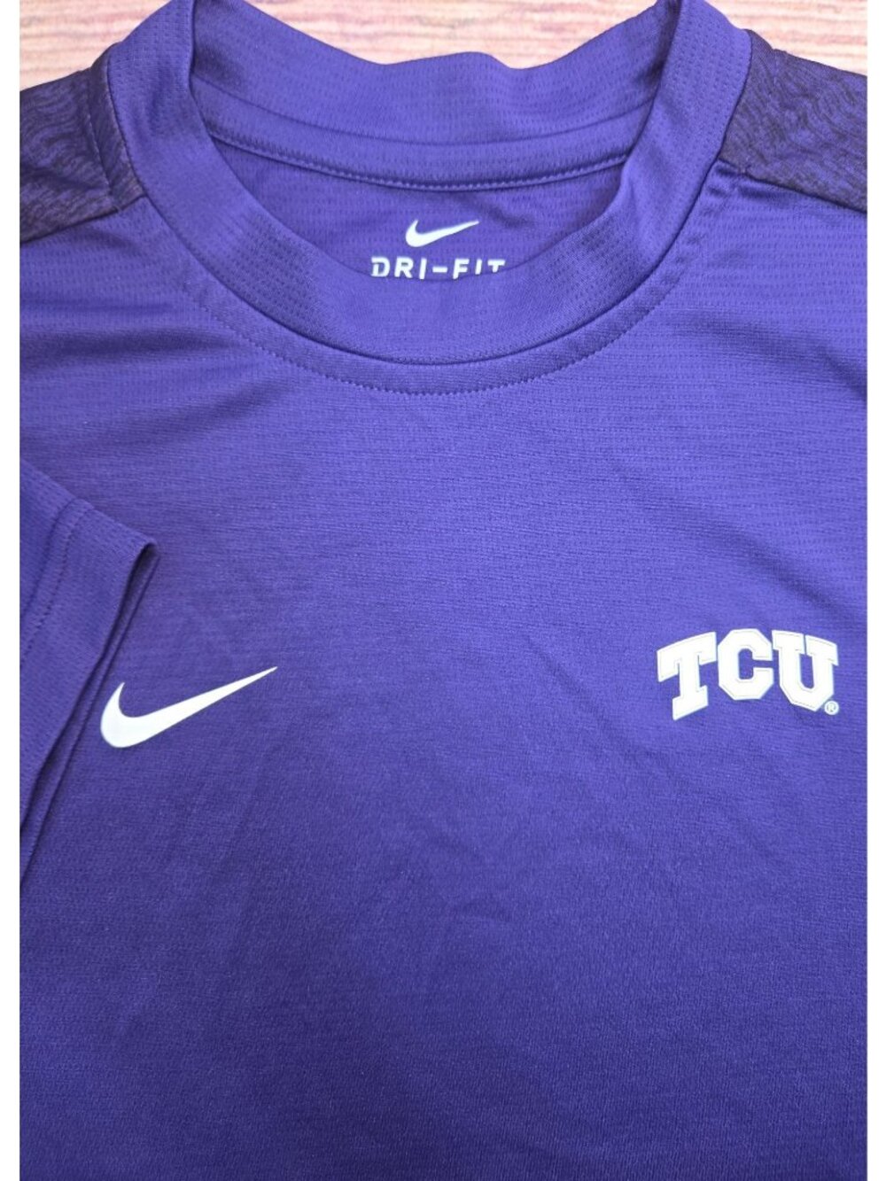 Nike Dri-Fit TCU Horned Frogs Mens Purple Tshirt Small